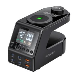 Budzik z ładowarką Blitzwolf BW-FW10 2xUSB-A, 4xUSB-C, 240W