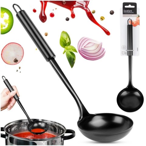 Chochla Stalowa EXCELLENT HOUSEWARE 60 ml 30 cm Czarna z Haczykiem