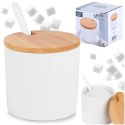 Cukierniczka Ceramiczna VILDE 250 ml Biała z Pokrywką i Łyżeczką