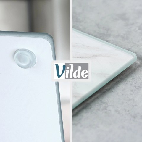 Deska do Krojenia Szklana VILDE 40x30 cm Hartowana Marmur Biały Dekoracyjna