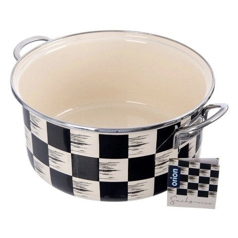 Garnek Emaliowany 5 L ORION SZACHOWNICA 26 cm Indukcja Zmywarka