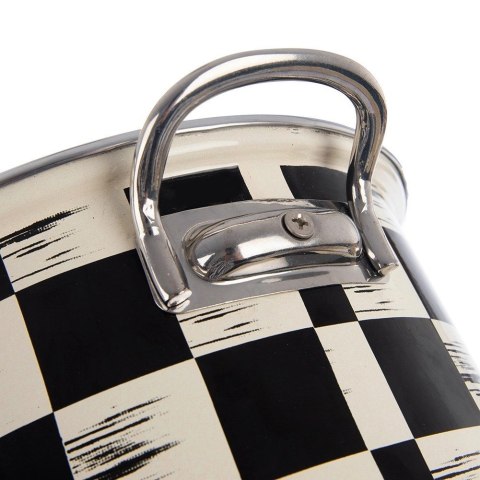 Garnek Emaliowany 6,5 L ORION SZACHOWNICA 26 cm Indukcja Zmywarka