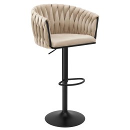 Hoker barowy Cofton Black beżowy Velvet