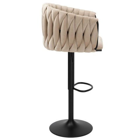 Hoker barowy Cofton Black beżowy Velvet