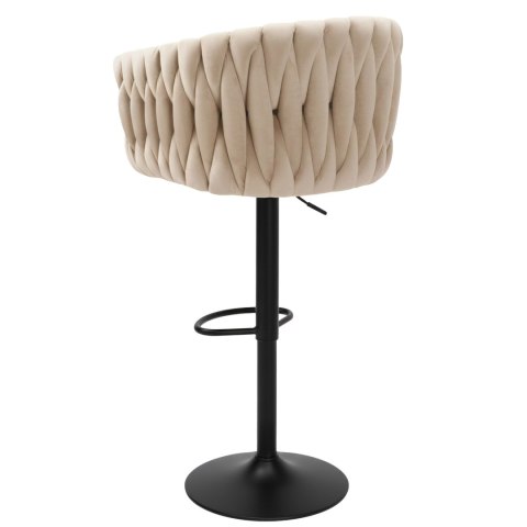 Hoker barowy Cofton Black beżowy Velvet