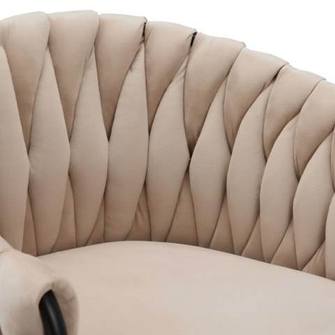 Hoker barowy Cofton Black beżowy Velvet