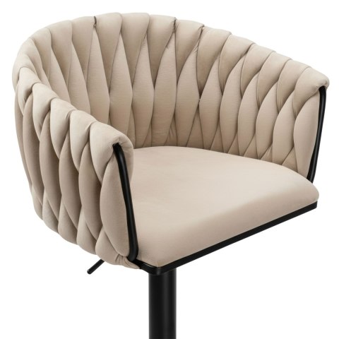 Hoker barowy Cofton Black beżowy Velvet