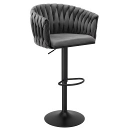 Hoker barowy Cofton Black grafitowy Velvet