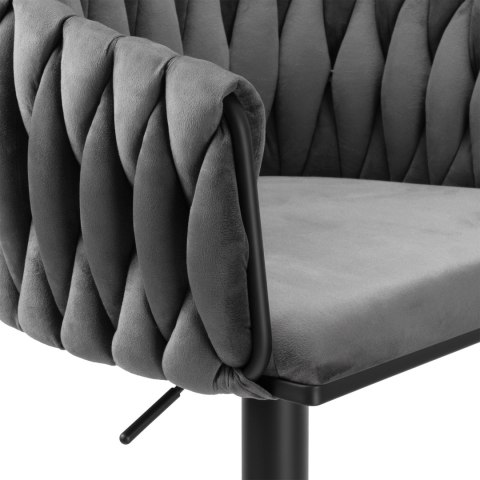 Hoker barowy Cofton Black grafitowy Velvet