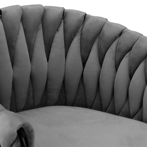 Hoker barowy Cofton Black grafitowy Velvet