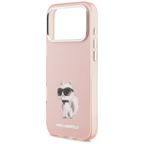 Karl Lagerfeld IML Aquarelle Choupette & Logo MagSafe - Etui iPhone 17 Pro Max (różowy)