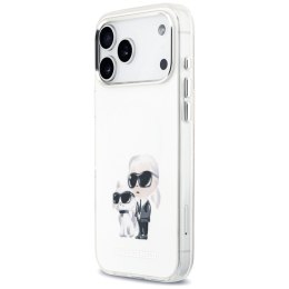 Karl Lagerfeld IML Aquarelle Karl & Choupette & Logo MagSafe - Etui iPhone 17 Pro Max (biały)