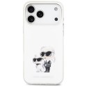 Karl Lagerfeld IML Aquarelle Karl & Choupette & Logo MagSafe - Etui iPhone 17 Pro Max (biały)