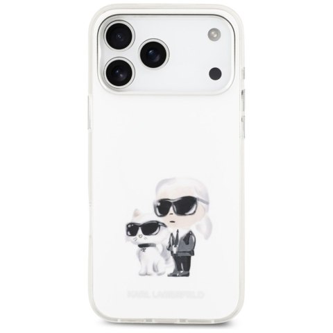 Karl Lagerfeld IML Aquarelle Karl & Choupette & Logo MagSafe - Etui iPhone 17 Pro Max (biały)