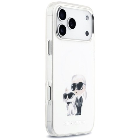 Karl Lagerfeld IML Aquarelle Karl & Choupette & Logo MagSafe - Etui iPhone 17 Pro Max (biały)