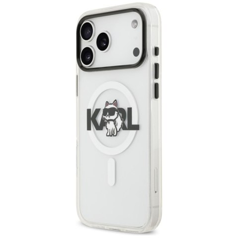 Karl Lagerfeld IML Choupette Sketch Logo MagSafe - Etui iPhone 17 Pro Max (przezroczysty)