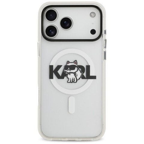 Karl Lagerfeld IML Choupette Sketch Logo MagSafe - Etui iPhone 17 Pro Max (przezroczysty)
