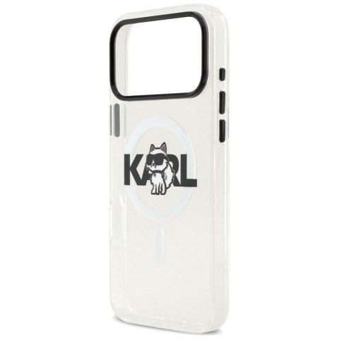 Karl Lagerfeld IML Choupette Sketch Logo MagSafe - Etui iPhone 17 Pro Max (przezroczysty)