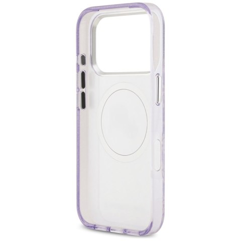 Karl Lagerfeld IML Glitter Karl & Choupette Heads Logo MagSafe - Etui iPhone 17 Pro Max (fioletowy)