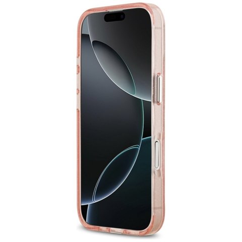 Karl Lagerfeld IML Glitter Karl & Choupette Heads Logo MagSafe - Etui iPhone 17 (różowy)