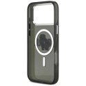 Karl Lagerfeld IML Glitter Karl & Choupette Sketch Logo MagSafe - Etui iPhone 17 Pro Max (czarny)