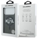 Karl Lagerfeld IML Glitter Karl & Choupette Sketch Logo MagSafe - Etui iPhone 17 Pro Max (czarny)