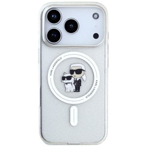Karl Lagerfeld IML Karl Choupette Glitter MagSafe - Etui iPhone 17 Pro Max (przezroczysty)