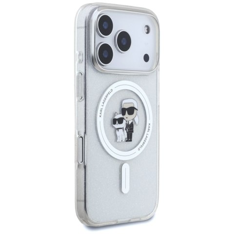 Karl Lagerfeld IML Karl Choupette Glitter MagSafe - Etui iPhone 17 Pro Max (przezroczysty)