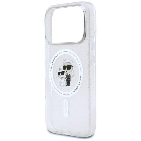 Karl Lagerfeld IML Karl Choupette Glitter MagSafe - Etui iPhone 17 Pro Max (przezroczysty)