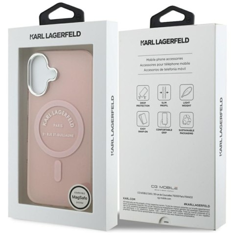 Karl Lagerfeld IML Karl RSG Logo MagSafe - Etui iPhone 17 (różowy)