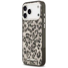 Karl Lagerfeld IML Leopard Pattern MagSafe - Etui iPhone 17 Pro Max (brązowy)