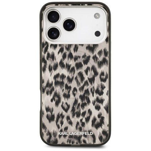 Karl Lagerfeld IML Leopard Pattern MagSafe - Etui iPhone 17 Pro Max (brązowy)