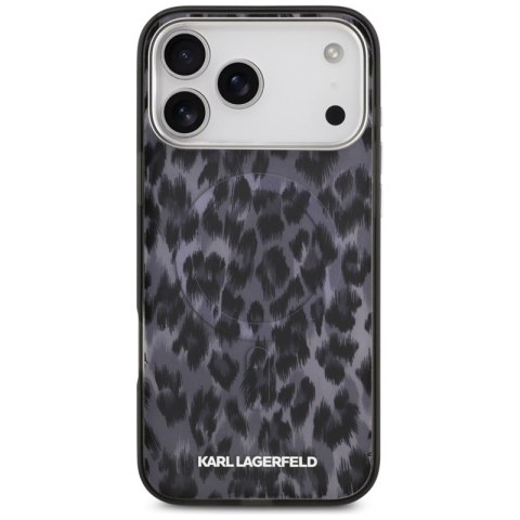 Karl Lagerfeld IML Leopard Pattern MagSafe - Etui iPhone 17 Pro Max (czarny)