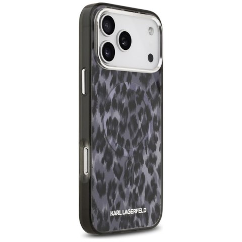Karl Lagerfeld IML Leopard Pattern MagSafe - Etui iPhone 17 Pro Max (czarny)