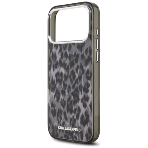 Karl Lagerfeld IML Leopard Pattern MagSafe - Etui iPhone 17 Pro Max (czarny)