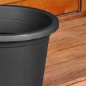 Doniczka Ogrodowa Okrągła VILDE 27,5 cm Czarna Odporna na Pogodę