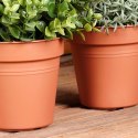 Zestaw Doniczek Okrągłych PROGARDEN 13 cm 3 szt. Ceglane Dekoracyjne