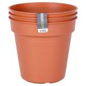 Zestaw Doniczek Okrągłych PROGARDEN 15 cm 3 szt. Ceglane Klasyczne