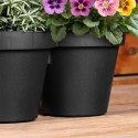 Doniczka Ogrodowa Potrójna VILDE 39,5 cm Czarna na Zioła i Kwiaty