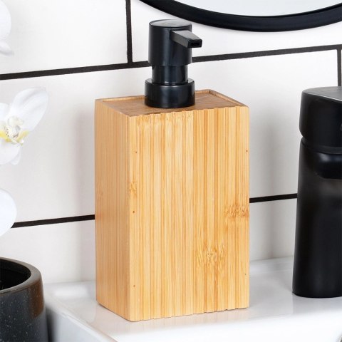 Dozownik do Mydła BATHROOM SOLUTIONS 280 ml Drewniany Bambus Ryflowany