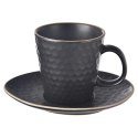Filiżanka ze Spodkiem do Espresso ORION TEA TIME Czarna 95 ml do Zmywarki