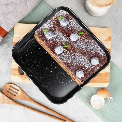 Forma do Pieczenia Ciasta Kwadratowa Rozpinana Granitowa VILDE 24x24x6,8 cm