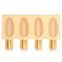 Forma do Lodów ORION Silikonowa Żółta Pokrywka na 4 szt. + Patyczki