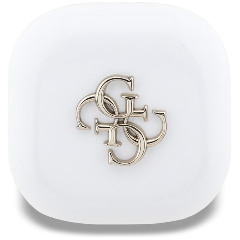 Guess 4G Metal Logo - Słuchawki Bluetooth TWS + etui ładujące (biały)