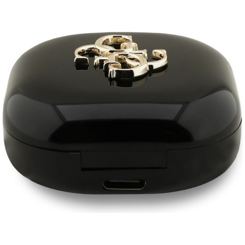 Guess 4G Metal Logo - Słuchawki Bluetooth TWS + etui ładujące (czarny)