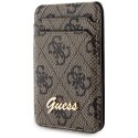 Guess Wallet Cardslot Stand MagSafe 4G Classic Logo - Portfel magnetyczny z funkcją standu (brązowy)