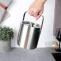 Wiaderko do Lodu Termiczne ze Szczypcami Stalowe Trwałe Solidne VILDE 1,3 L