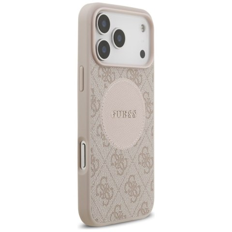 Guess 4G Circle Classic Logo MagSafe - Etui iPhone 17 Pro Max (różowy)
