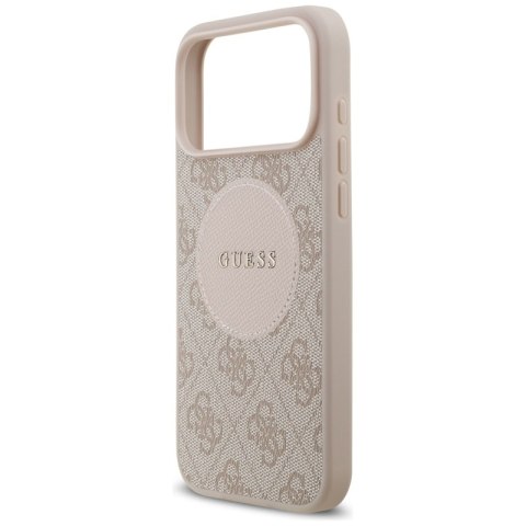 Guess 4G Circle Classic Logo MagSafe - Etui iPhone 17 Pro Max (różowy)