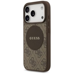 Guess 4G Circle Classic Logo MagSafe - Etui iPhone 17 Pro (brązowy)